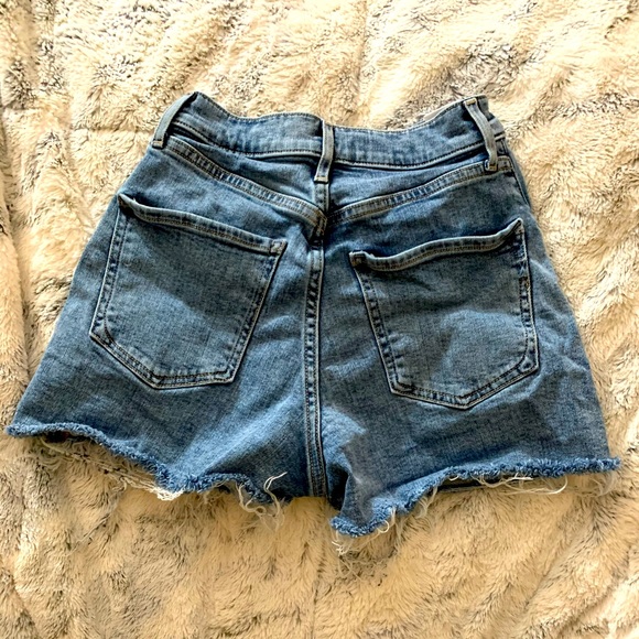 express shortie super high rise mom shorts